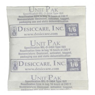 Desiccant, Tyvek Pouch, 1/6 Unit, 1200/Pail