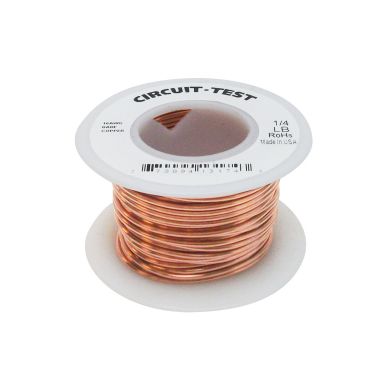 10-BC16-025 - Bare Copper Bus Bar Wire, 16AWG, 1/4 lb Roll