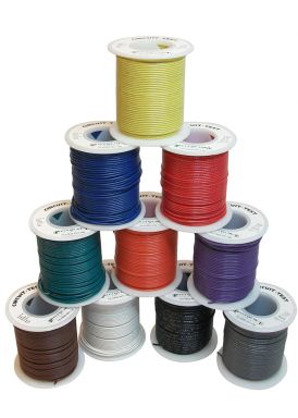 10-HS22-BK-100 - 22AWG Solid Wire - Black, 100ft Roll