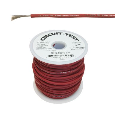 10-TL-RD18-100 - Test Lead Wire, 5KV, Red, 100ft