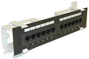 100-610 - 10" CAT5E 12 Outlets, 1.75" H