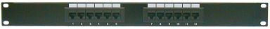 100-612 - 19" CAT5E 12 Outlets, 1.75" H