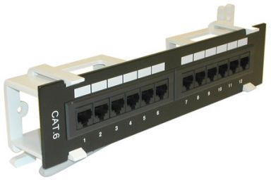 100-710 - 10" CAT6 12 Outlets, 1.75" H