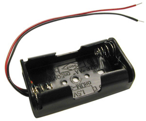150-320W - AA Battery Holder - 2 Cells, Wire Leads