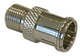 187-250-10 - F Type Adapter - Plug to Jack, Push-on style, Pkg/10
