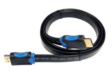 214-47005 - Flat High Speed HDMI Cable with Ethernet M-M, 0.5m