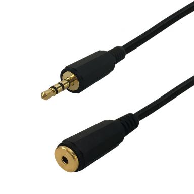 2.5 mm Female to 3.5 mm Male Cable 24 awg FT4 - 1.5FT