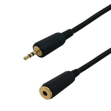 2.5 mm Male to 3.5 mm Female Cable 24 awg FT4 - 1.5FT