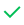 check mark in stock