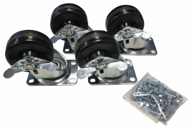 Rack and Cabinet Heavy Duty Locking Caster Set, 1425B Series