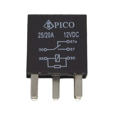 12V DC 25/20A SPDT ISO Relay with Resistor