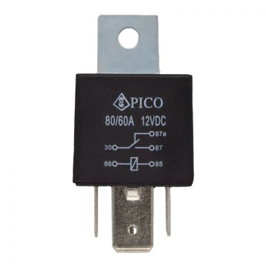 12V DC 80/60A SPDT Large Blade Relay without Resistor/Diode