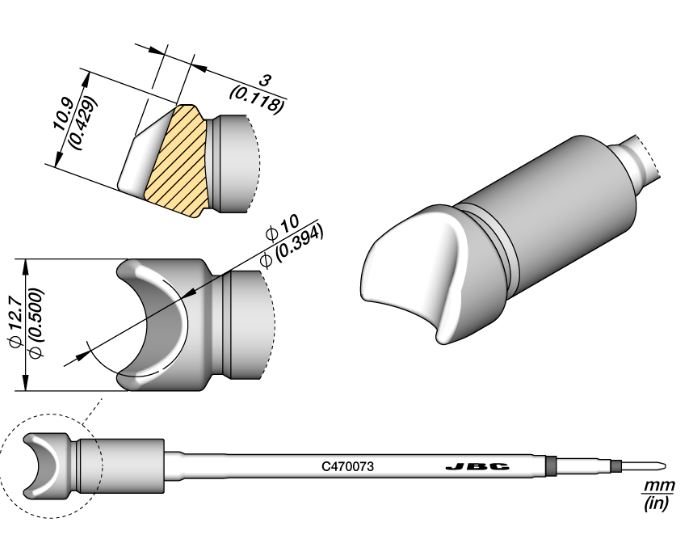 accessotronik.com: Cartridge Pin / Connector Ø10 (Barrel Cartridge)