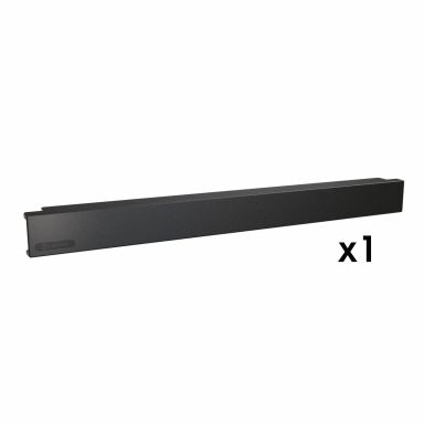 1U Snap-In Blank 19" Plastic Rack Panel, Black - 1 pk