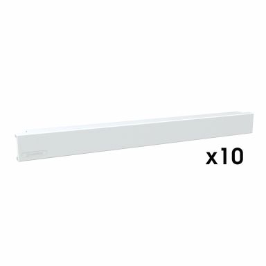 1U Snap-In Blank 19" Plastic Rack Panel, White - 10 pk