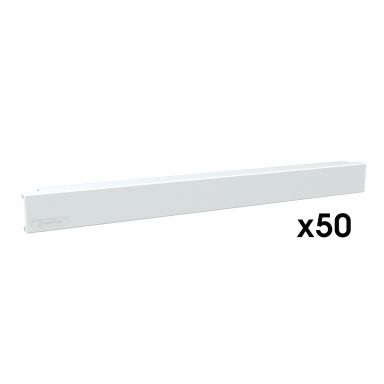 1U Snap-In Blank 19" Plastic Rack Panel, White - 50 pk