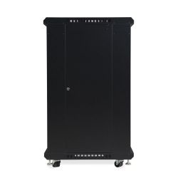 22U LINIER Server Cabinet - Solid/Solid Doors - 24" Depth