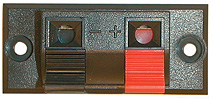 317-202 - Speaker Terminals - 2 Push Type Terminals mounted on flat plastic plate