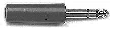 356-212-10 - 1/4" Phone Stereo Plug - Plastic, Black, Pkg/10