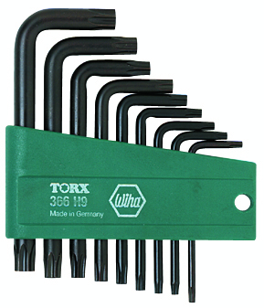 Security TorxL-Key 9Pc Set T8s-T40s