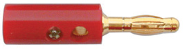 370-302-10 - Banana Plugs, 12AWG - Gold/Red plastic, Pkg/10