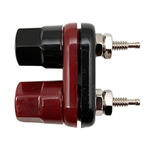 375-510 - Dual Binding Post 21x15mm - Nickel/Black&Red