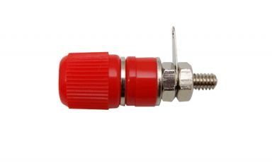 375-532-10 - Binding Post 14x13mm - Nickel/Red, Pkg/10