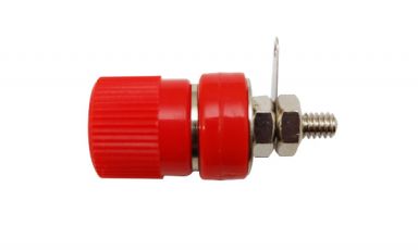 375-542-10 - Binding Post 14x16mm - Nickel/Red, Pkg/10