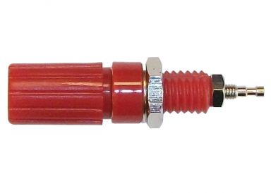 375-592-10 - Binding Post 18x11mm - Nickel/Red, Pkg/10