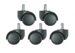 Dual wheel carpet casters, 5 star base models - adds 1 in. to chair height