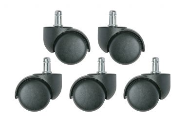Dual wheel carpet casters, 5 star base models - adds 1 in. to chair height