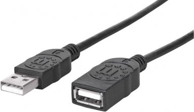 Hi-Speed USB Extension Cable A Male / A Female, 1.8 m (6 ft.), Black