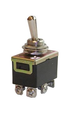 453-329 - Toggle Switch - DPDT 15A, ON-ON, Screw terminals