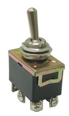 453-330 - Toggle Switch - DPDT 15A, ON-OFF-ON, Screw terminals