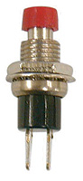 456-102-10 - Push Button Miniature Switch - SPST 1A (ON)-OFF, Momentary, Red Cap, Pkg/10