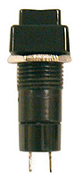 456-701 - Push Button Switch - SPST 3A (ON)-OFF, Black square cap