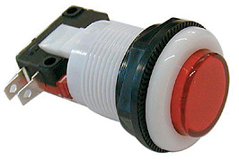 459-502 - Game Switch - SPDT Round Red Lens, On-(On)