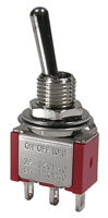 UL/CSA Approved Economy Sub-Miniature Toggle Switch SPDT On-(On) 5A @ 125VAC or 28VDC