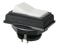 Rocker Switch DPDT On-On White Button