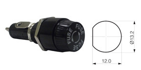 557-820-10 - 32mm Fuse Holder, Threaded Panel Mount - Bayonet cap, pkg/10