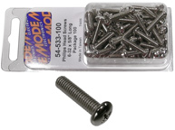 Nickel Plated Round Phillips Head Screws (UNC) 6-32 Size 1/2" Length