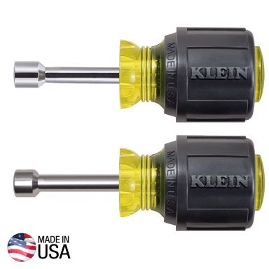 Nut Driver Set, 2 pc Magnetic Stubby, Cushion Grip