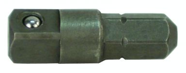 Hex to Square 1/4" Socket Bit Adapter