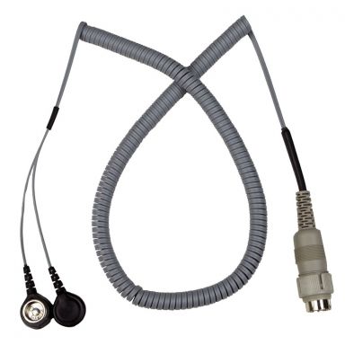 Dual Conductor Cord with Dual 10mm Snap, 10 ft.