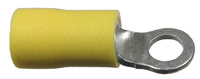 Insulated Ring Terminal Yellow 12-10 Wire Range 1/4" Stud Size CUL