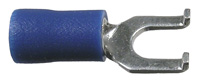 Insulated Flange Spade Terminal Blue 16-14 Wire Range #6 Stud Size CUL