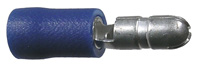 Male Bullet Connector Blue 16-14 Wire Range .187" Tab Size