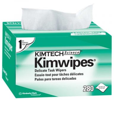 Kimtech Kimwipes Delicate Task Wipers, 4.4" x 8.4", Single ply, 286 Wipes per pop-up box