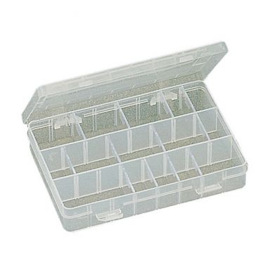 Plastic Box w/dividers 200 x 135 x 39 mm