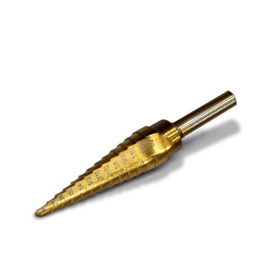 Step Drill, 1/8" - 1/2" 13 Step, Titanium Finish